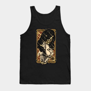 Masked Girl in flames Tank Top